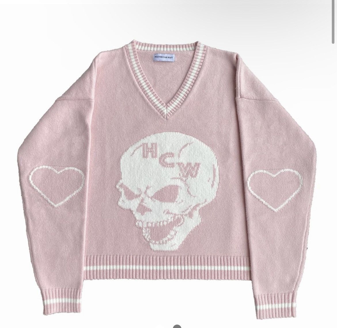 Designer Heaven Can Wait Pink Skyfall Knit Sweater | Grailed