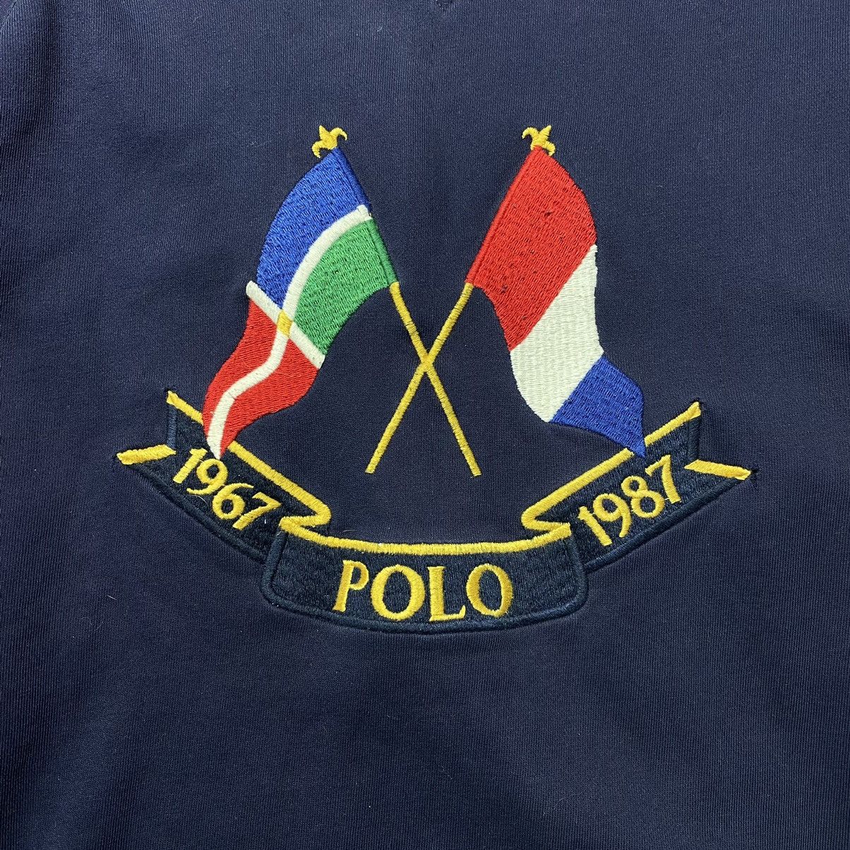 Polo Ralph Lauren × Ralph Lauren × Vintage Vintage 80s Polo Ralph Lauren Cross Flags Sweater Size US M / EU 48-50 / 2 - 2 Thumbnail