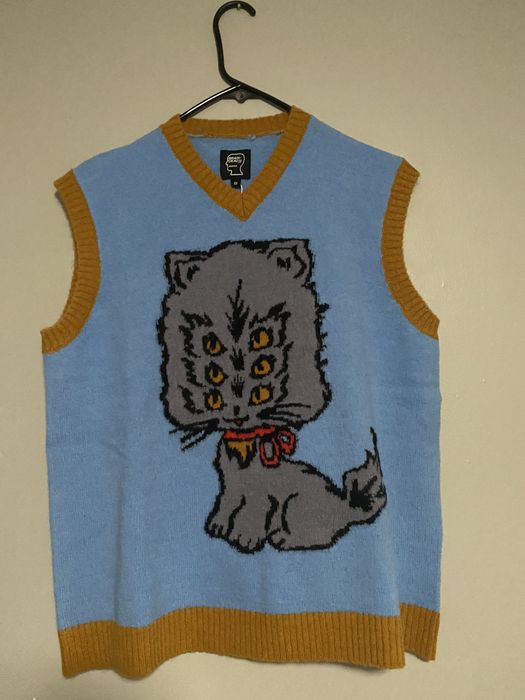 Brain Dead Brain Dead Kitty Cat Sweater Vest Grailed