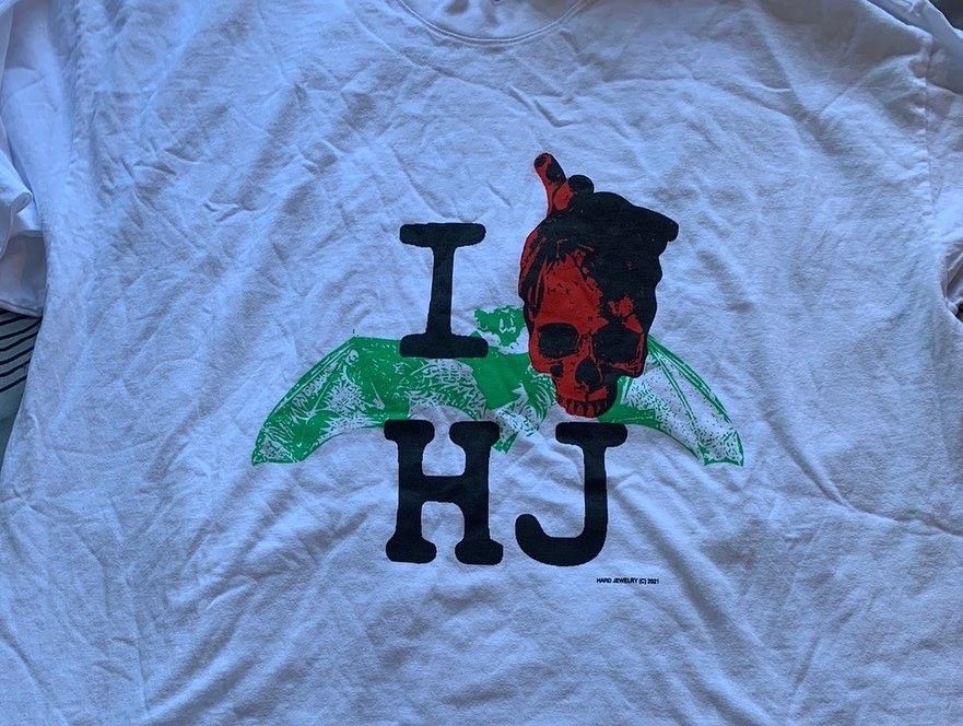 Vintage Hard jewelry I love HJ tee cream Size US L / EU 52-54 / 3 - 3 Thumbnail
