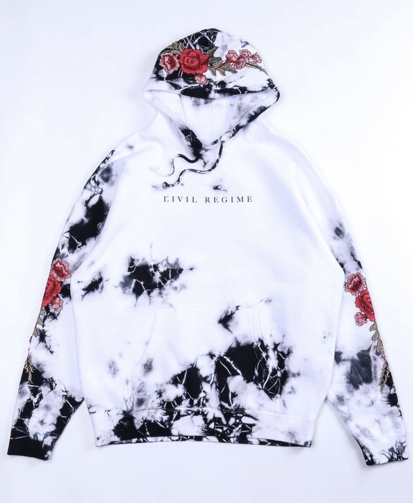 Civil Regime Civil Regime Red Roses Hoodie in Marble Size M Grailed