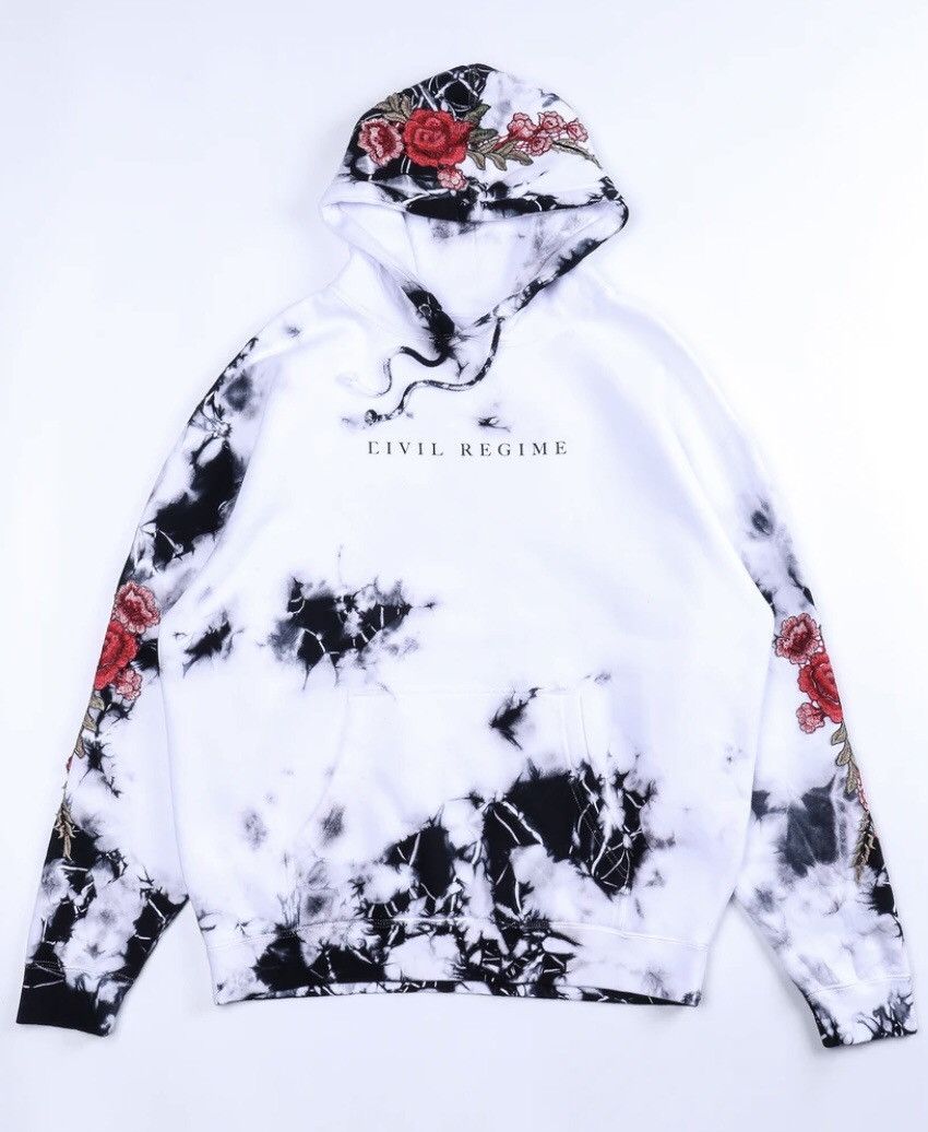 Civil Regime Civil Regime Red Roses Hoodie in Marble Size M | Grailed