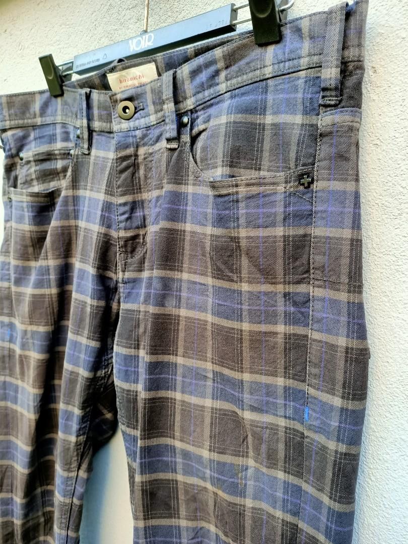 Designer × Japanese Brand Japanese Hiromichi Nakano Blue Plaid Tartan Skinny Pants Size US 33 - 8 Thumbnail