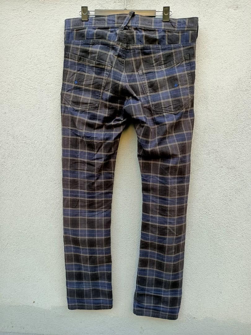 Designer × Japanese Brand Japanese Hiromichi Nakano Blue Plaid Tartan Skinny Pants Size US 33 - 5 Thumbnail