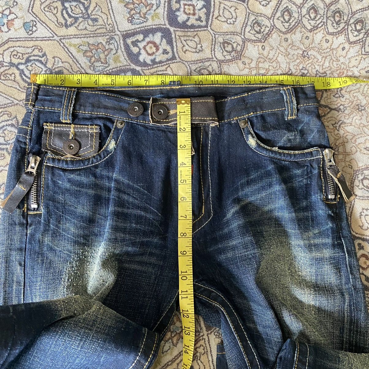 Japanese Brand ARMY OF NO JAPAN Denim Leather zipper Nice Design Size US 34 / EU 50 - 16 Thumbnail