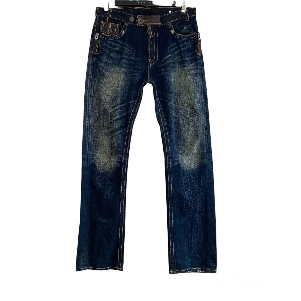 Japanese Brand ARMY OF NO JAPAN Denim Leather zipper Nice Design Size US 34 / EU 50 - 2 Thumbnail