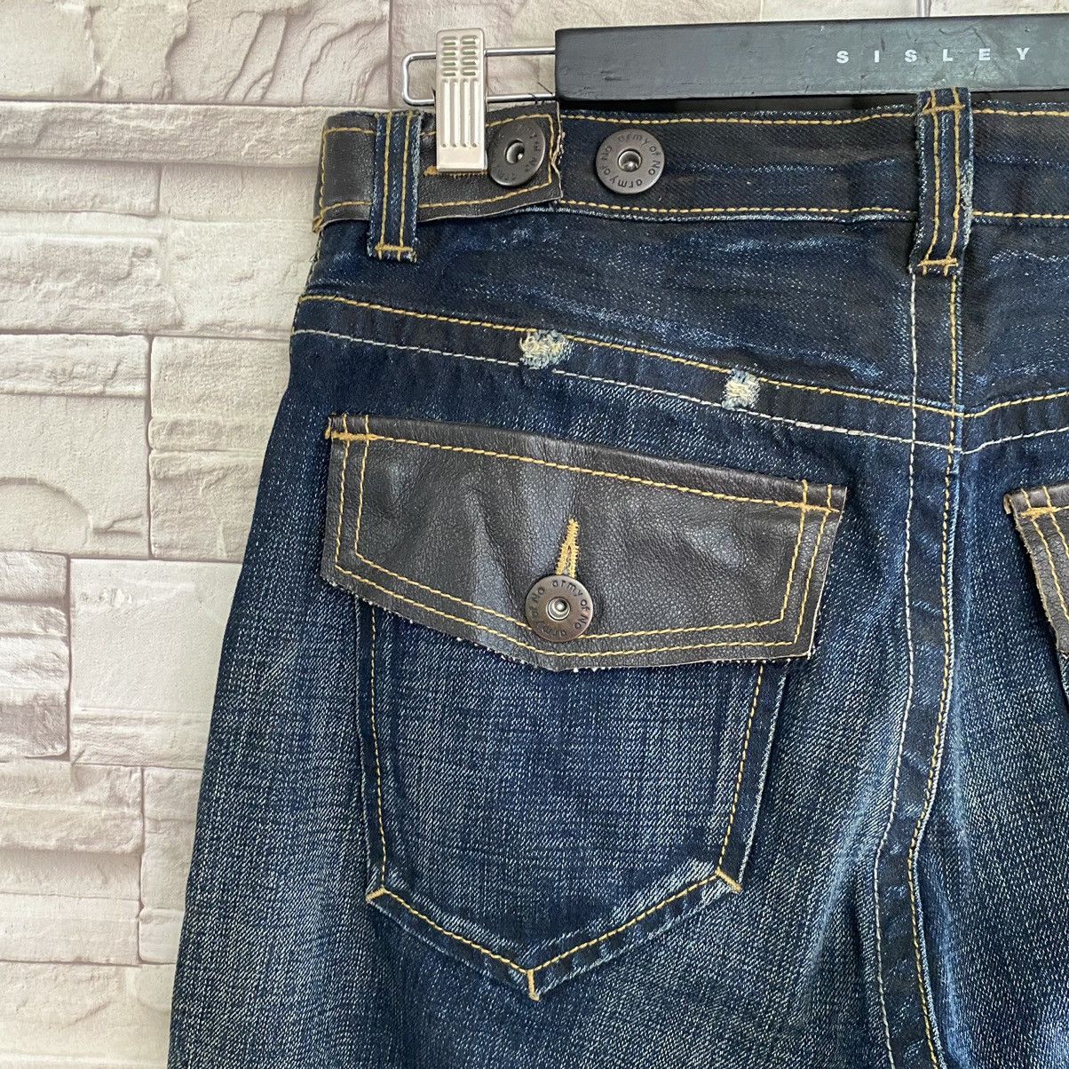 Japanese Brand ARMY OF NO JAPAN Denim Leather zipper Nice Design Size US 34 / EU 50 - 11 Thumbnail