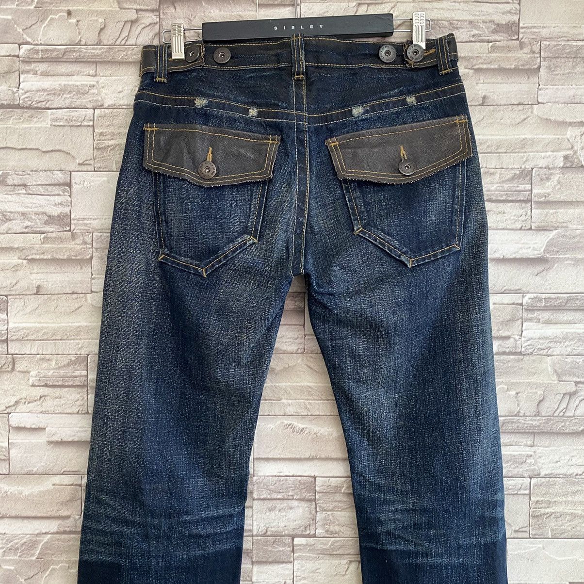 Japanese Brand ARMY OF NO JAPAN Denim Leather zipper Nice Design Size US 34 / EU 50 - 9 Thumbnail
