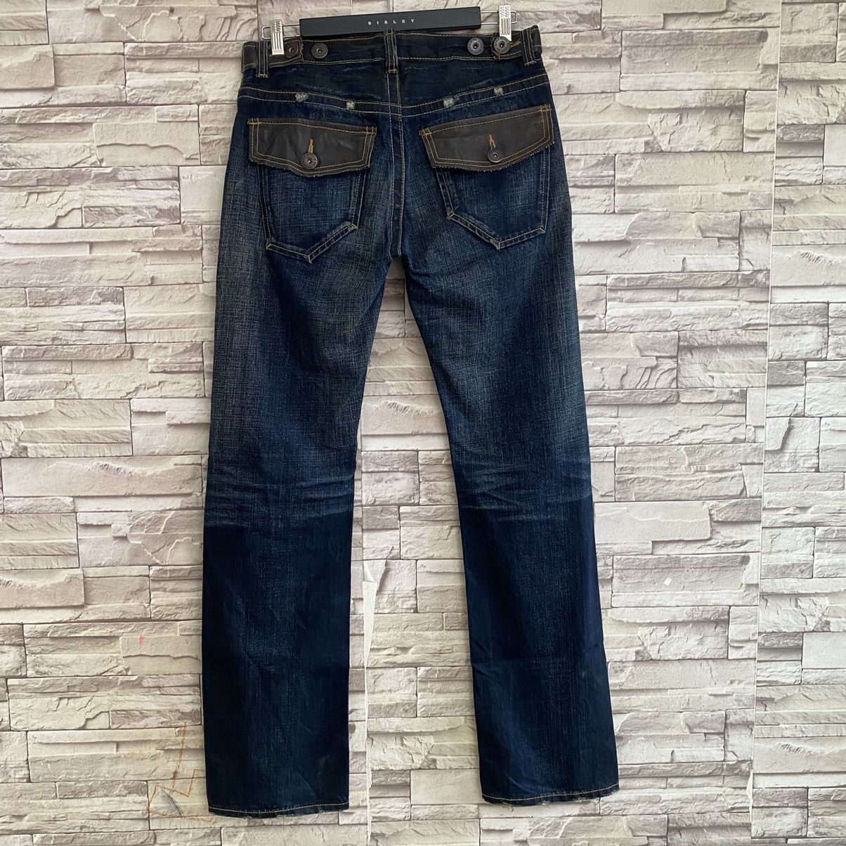 Japanese Brand ARMY OF NO JAPAN Denim Leather zipper Nice Design Size US 34 / EU 50 - 8 Thumbnail