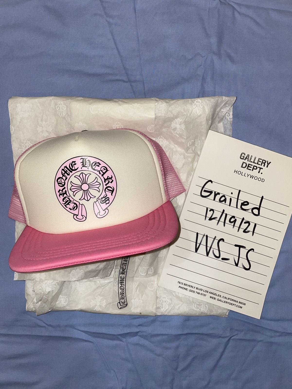 Chrome Hearts Sex Records Pink Trucker Hat