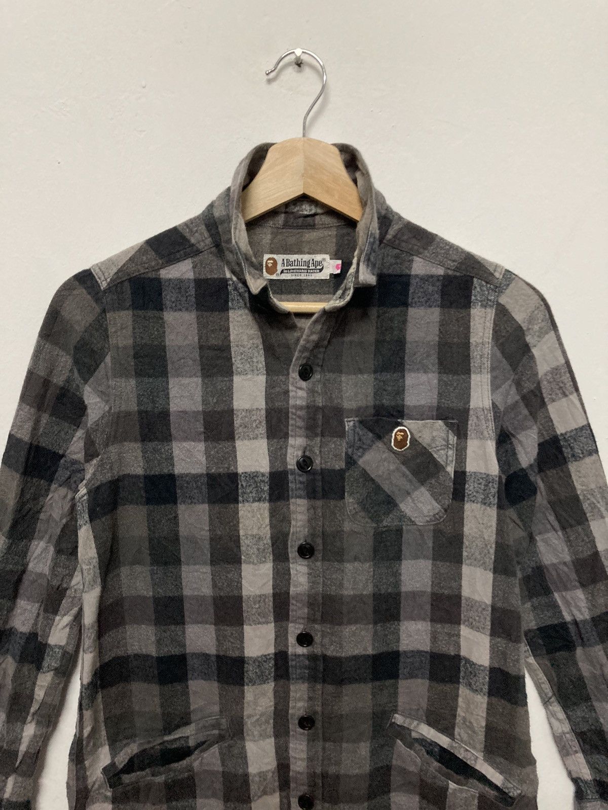 Bape Bape Button Up Checker Flannel Shirt Size XXS / US 00 / IT 34 - 3 Thumbnail