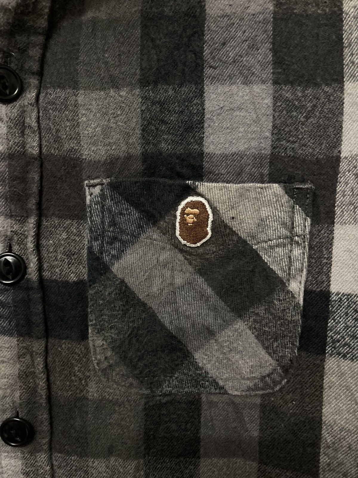 Bape Bape Button Up Checker Flannel Shirt Size XXS / US 00 / IT 34 - 6 Thumbnail