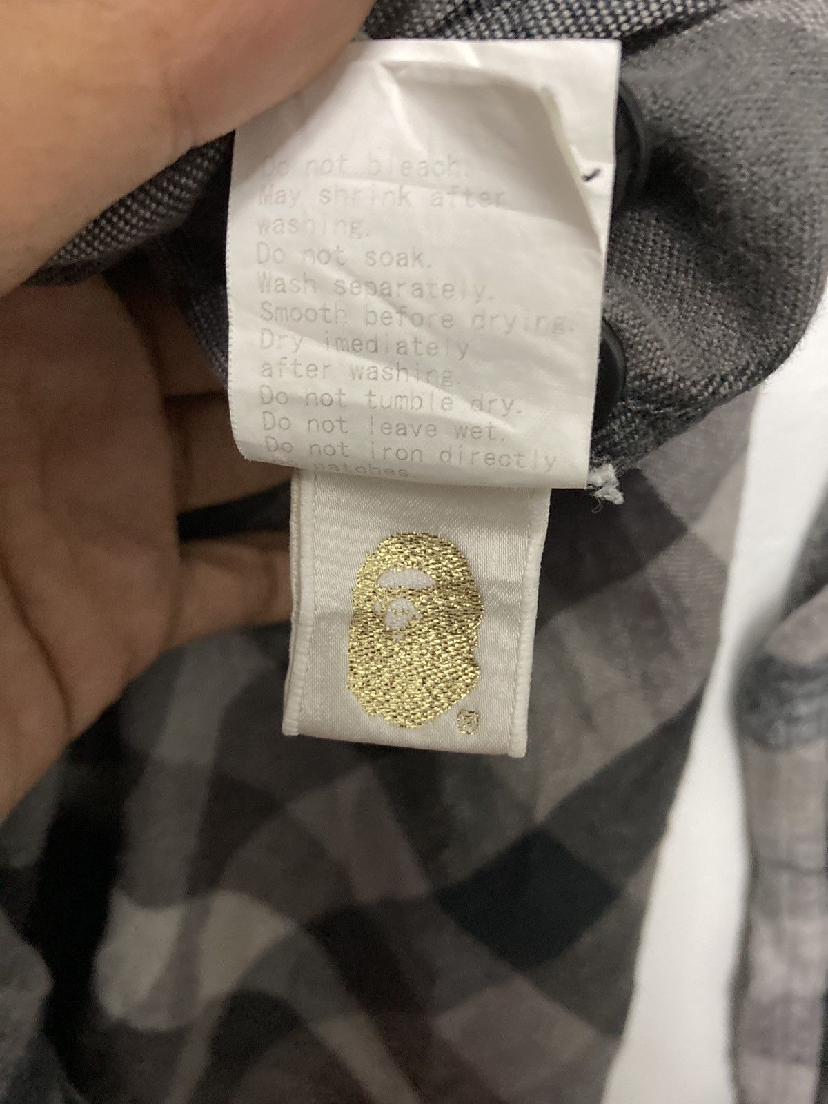 Bape Bape Button Up Checker Flannel Shirt Size XXS / US 00 / IT 34 - 15 Thumbnail