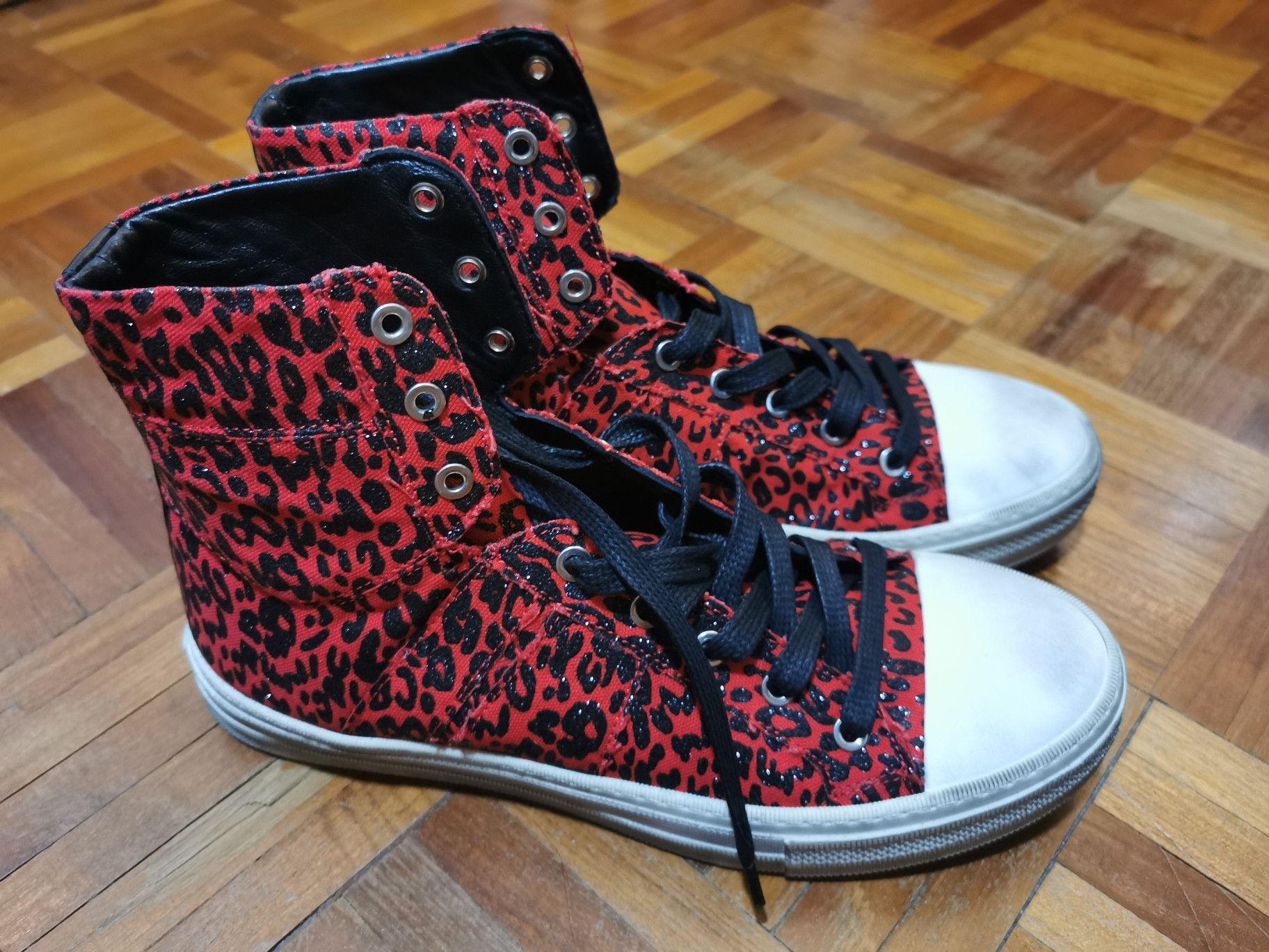 Amiri Amiri Red Leopard Glitter Hi top Size US 10 / EU 43 - 2 Thumbnail