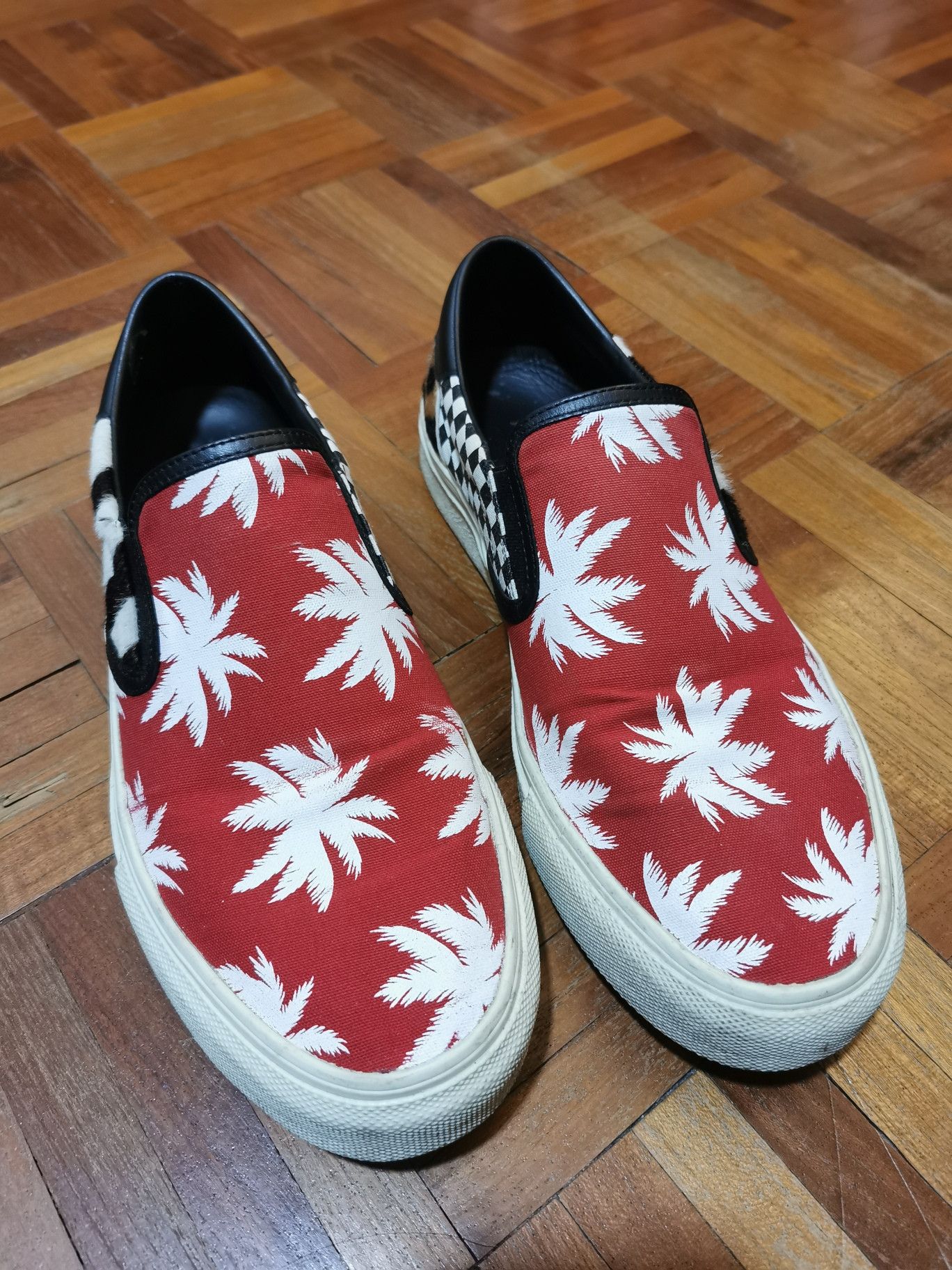 Amiri Colorful Slip On Palm Printed Canvas Sneakers Size US 9 / EU 42 - 1 Thumbnail