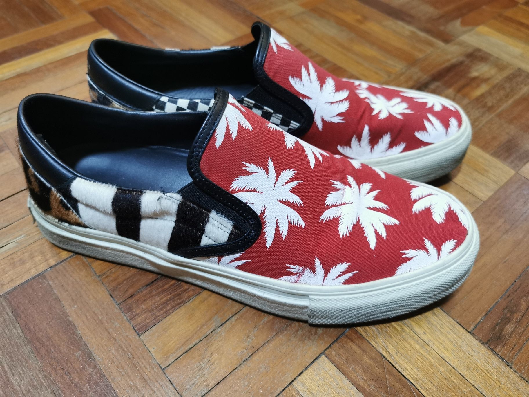 Amiri Colorful Slip On Palm Printed Canvas Sneakers Size US 9 / EU 42 - 2 Thumbnail
