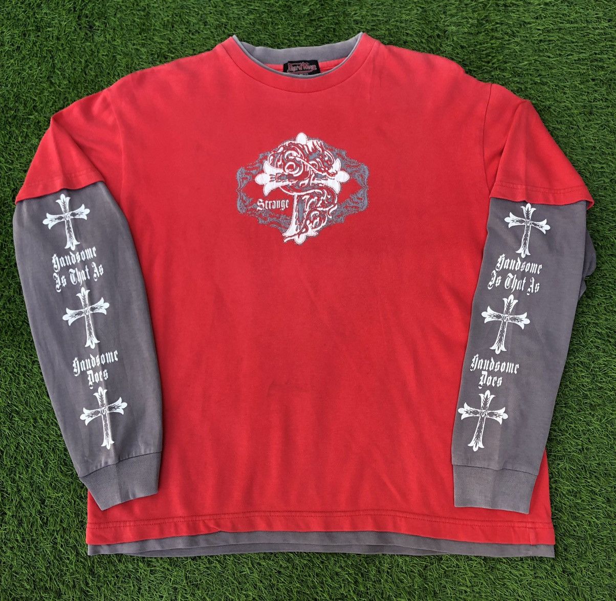 If Six Was Nine Vintage’90s🔥3 Items Bundle🔥Big Logo Strange Raglan L/S Tee Size US L / EU 52-54 / 3 - 4 Thumbnail