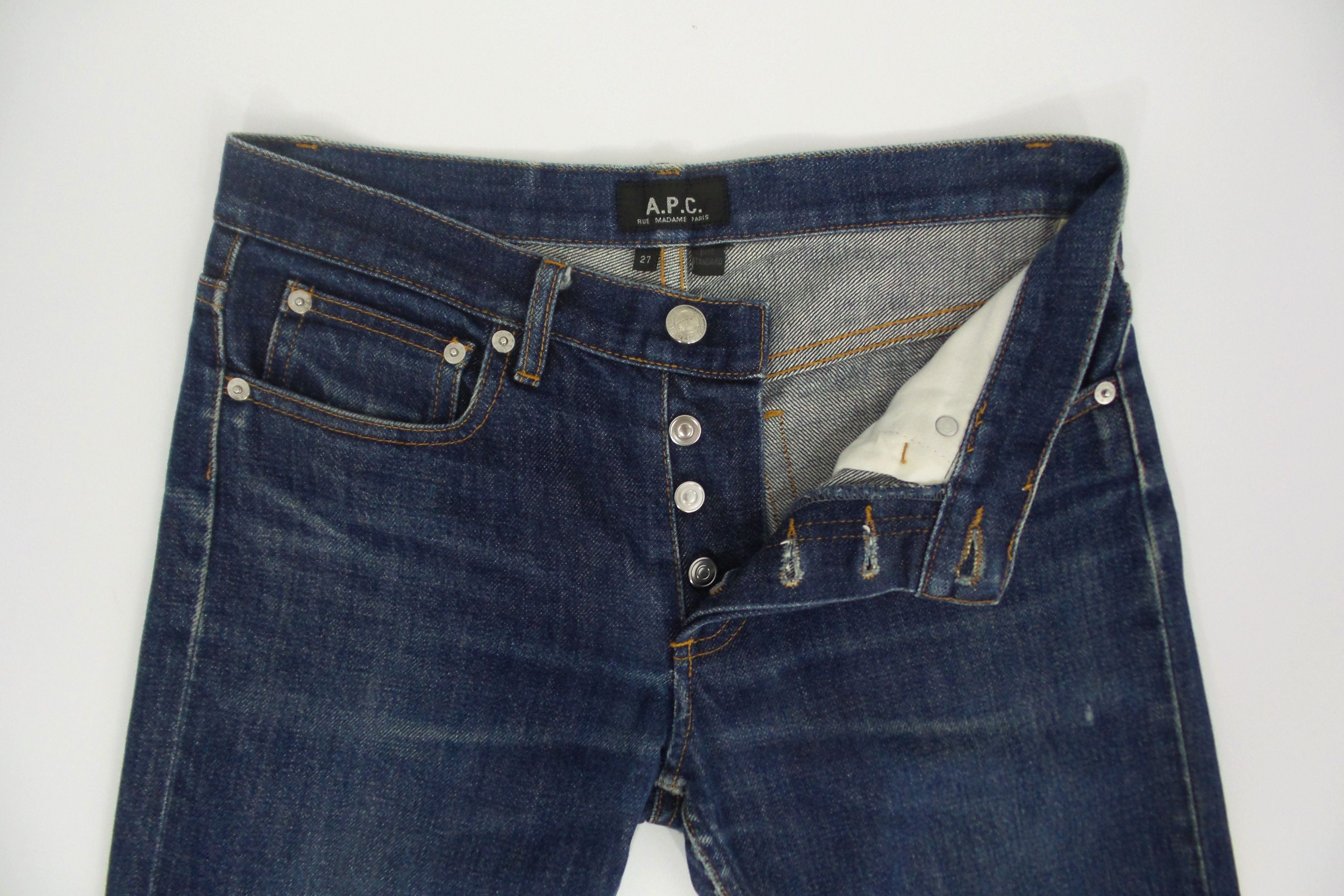A.P.C. A.P.C 'Petit Standard' Stonewashed Selvedge Jeans W29xL34.5 Size US 29 - 2 Thumbnail