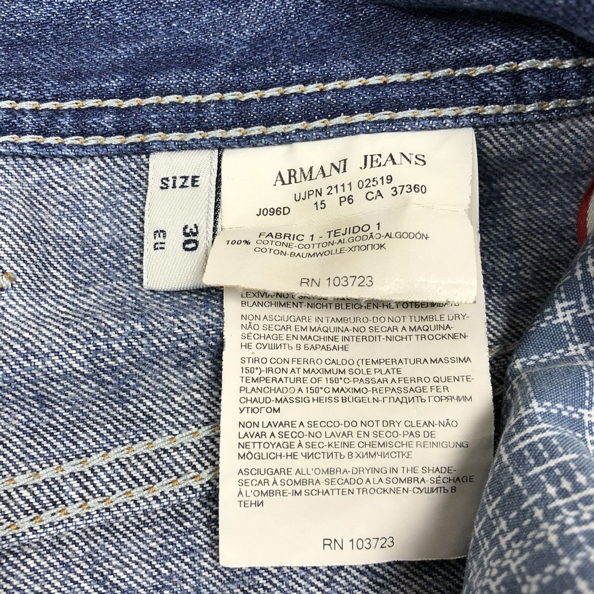 Armani Vintage Armani Jeans Washed Denim Size US 30 / EU 46 - 9 Thumbnail