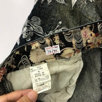 Japanese Brand × Vintage 💣OFFER Vtg SUKAJAN FISH DANCE Embroidery Denim Jeans Size US 36 / EU 52 - 16 Thumbnail