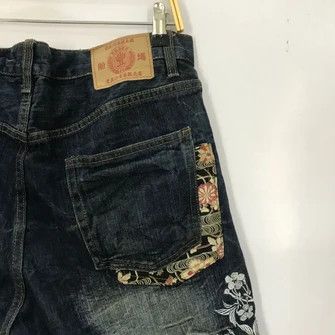Japanese Brand × Vintage 💣OFFER Vtg SUKAJAN FISH DANCE Embroidery Denim Jeans Size US 36 / EU 52 - 11 Thumbnail