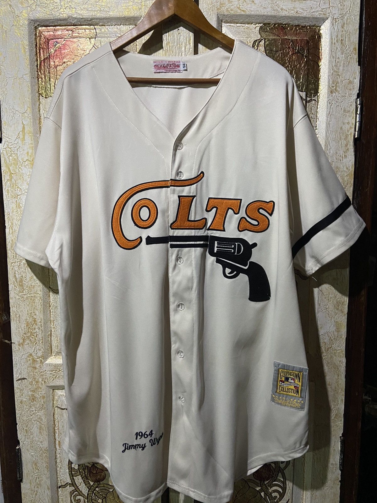 MAJESTIC  JIMMY WYNN Houston Colt .45's 1964 Cooperstown Baseball Jersey