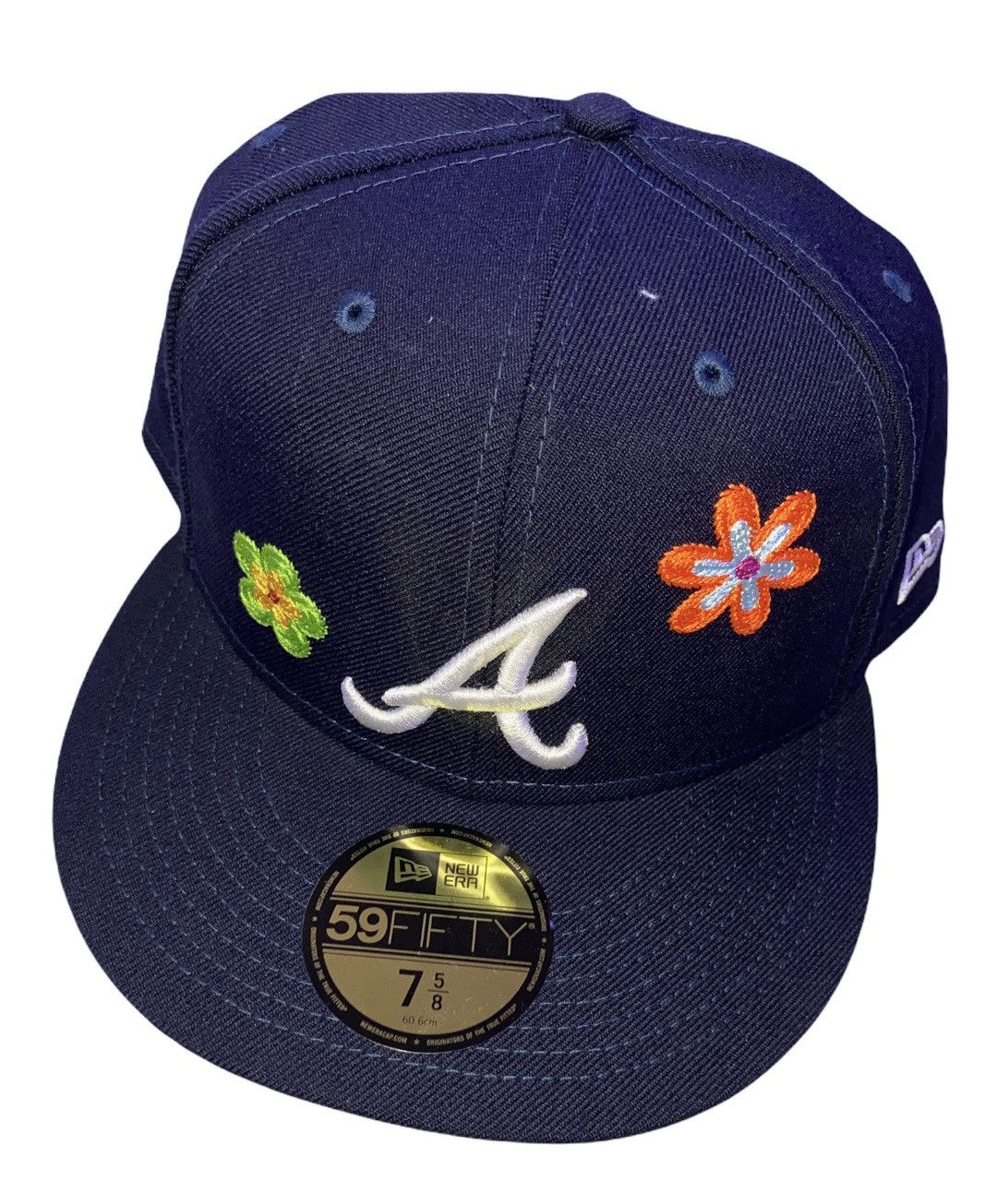MLB New Era Atlanta Braves Floral Fitted Hat 7 5/8