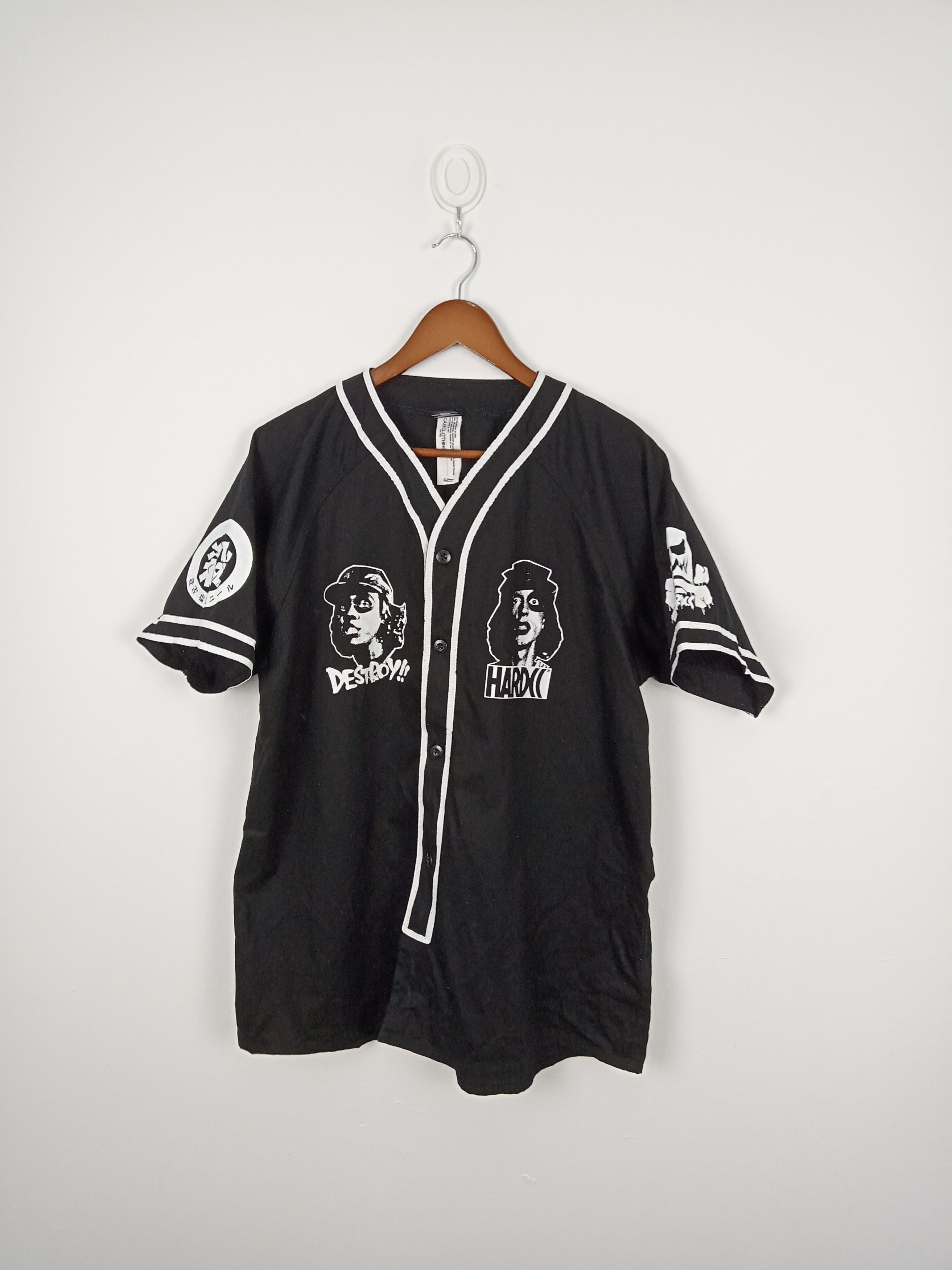 Japanese Brand Hardcore Chocolate Punk 666 ACDC Buttons Up Shirt Size US XL / EU 56 / 4 - 1 Thumbnail