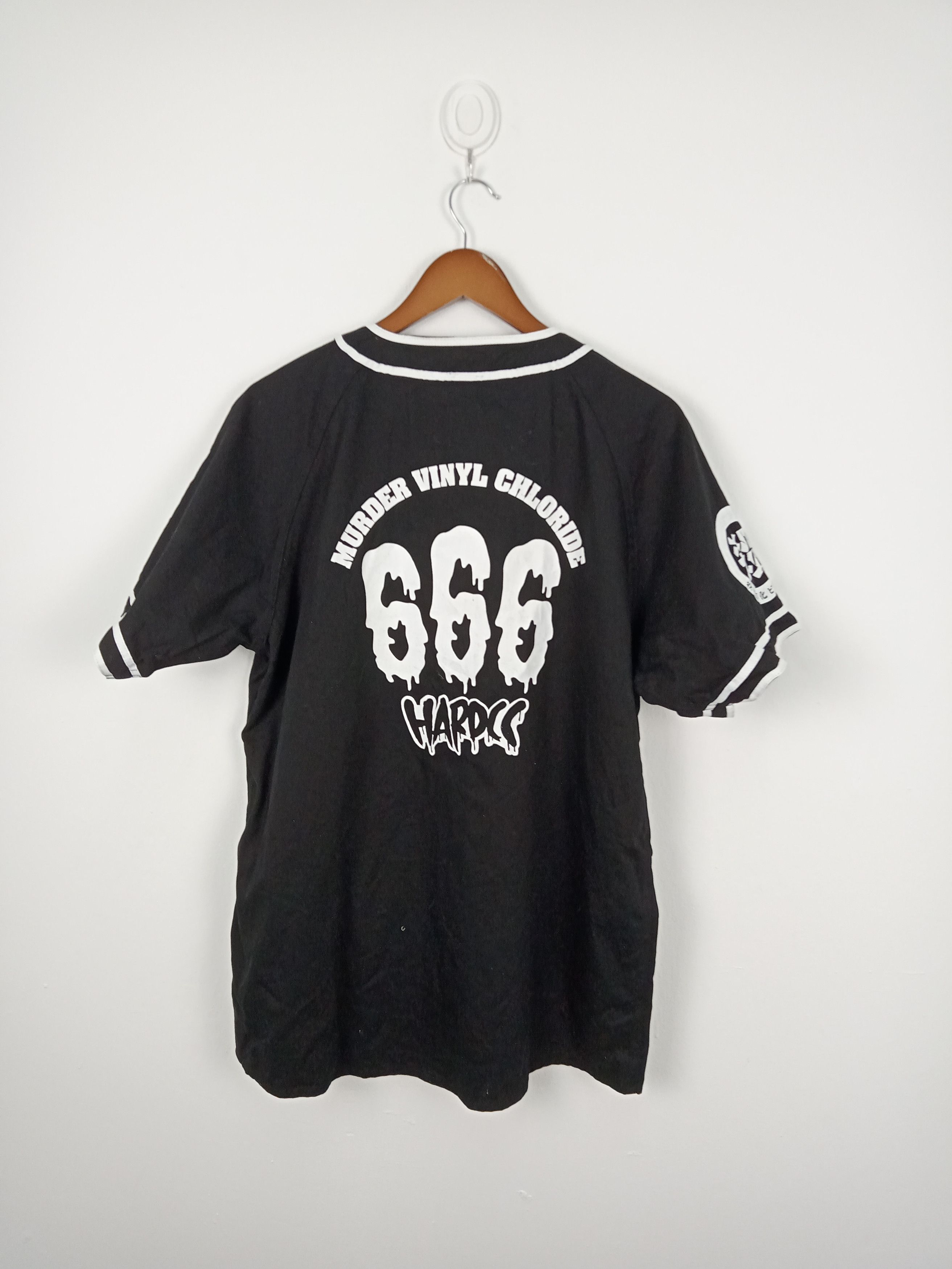 Japanese Brand Hardcore Chocolate Punk 666 ACDC Buttons Up Shirt Size US XL / EU 56 / 4 - 2 Thumbnail