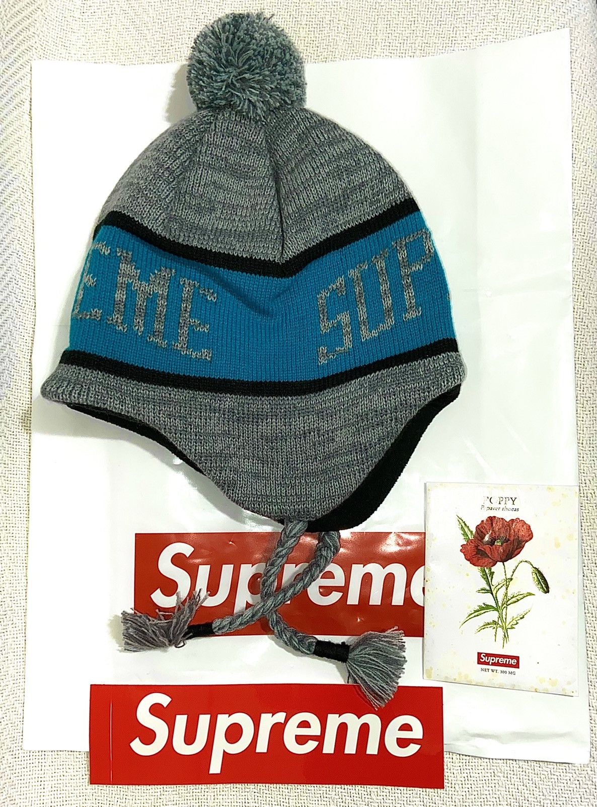 Supreme Heathered Earflap Beanie | Grailed