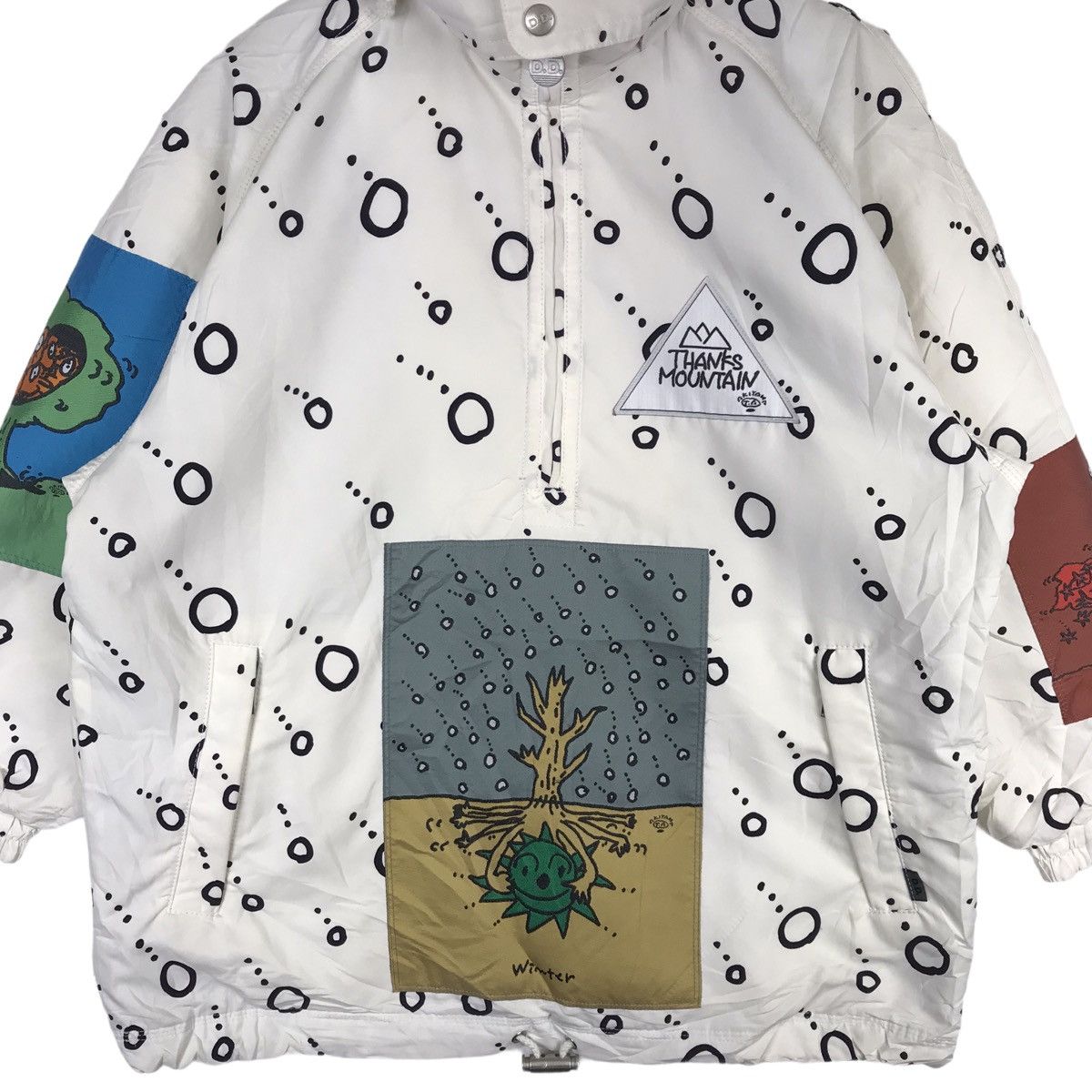 Descente × Vintage Vintage Descente Decor Skiwear Hoodie Half Zip Jacket Size US M / EU 48-50 / 2 - 2 Thumbnail