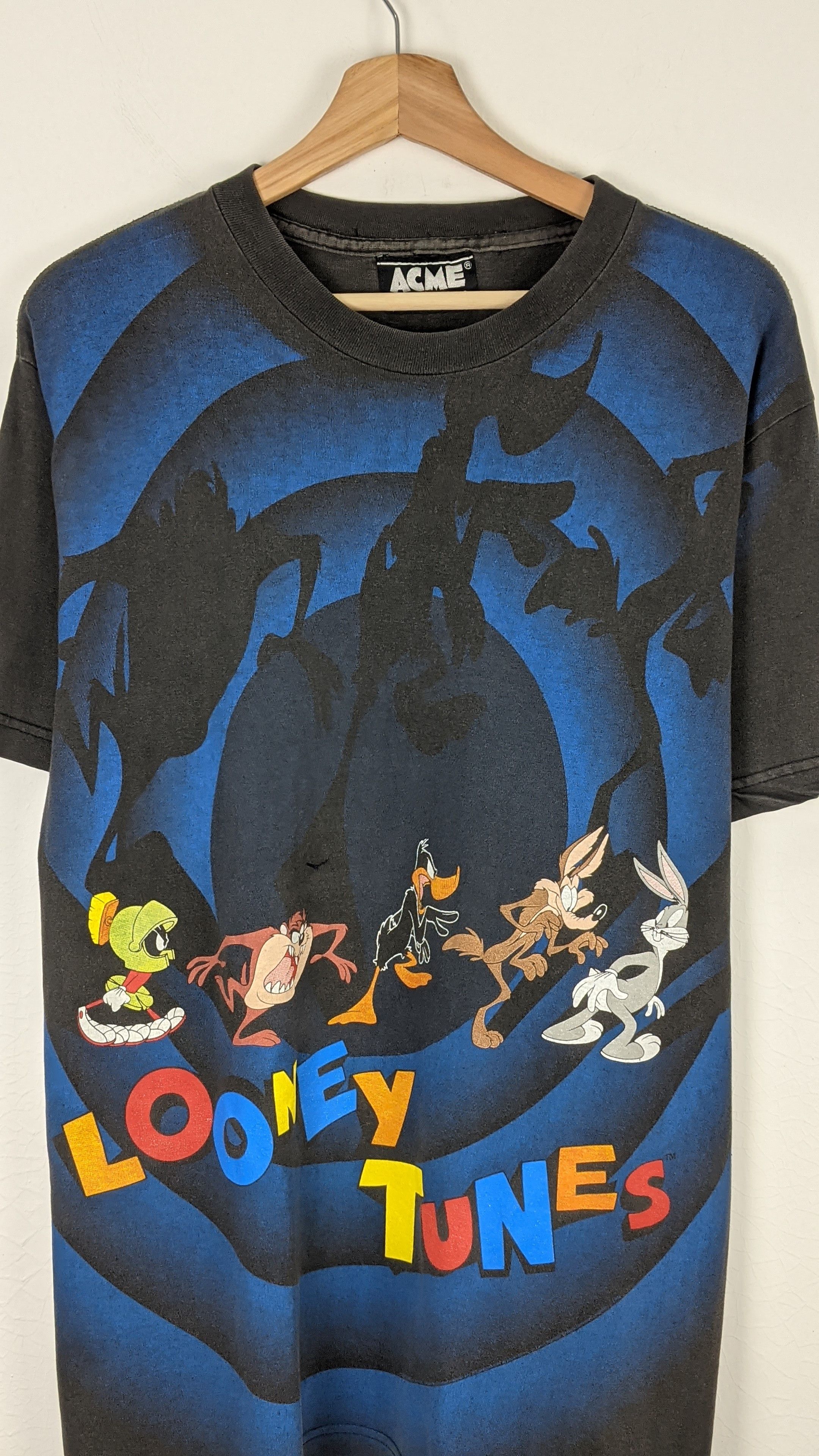Vintage Vintage Looney Tunes Bullseye shirt 90s Size US L / EU 52-54 / 3 - 3 Thumbnail