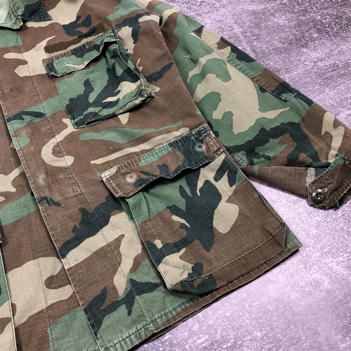 Vintage Vintage US Army Camo Jacket Hot Weather Coat Size US M / EU 48-50 / 2 - 11 Thumbnail