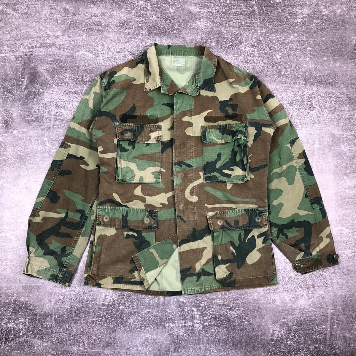 Vintage Vintage US Army Camo Jacket Hot Weather Coat Size US M / EU 48-50 / 2 - 1 Thumbnail