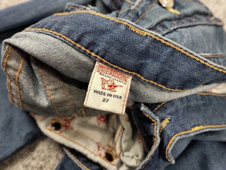 True Religion Vintage True Religion Distressed Denim Jeans Made In Usa Size US 27 - 17 Thumbnail