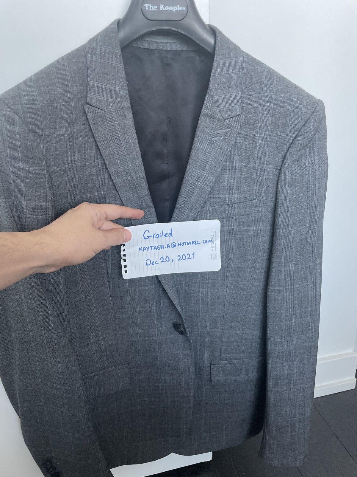Fitted Grey Check Suits