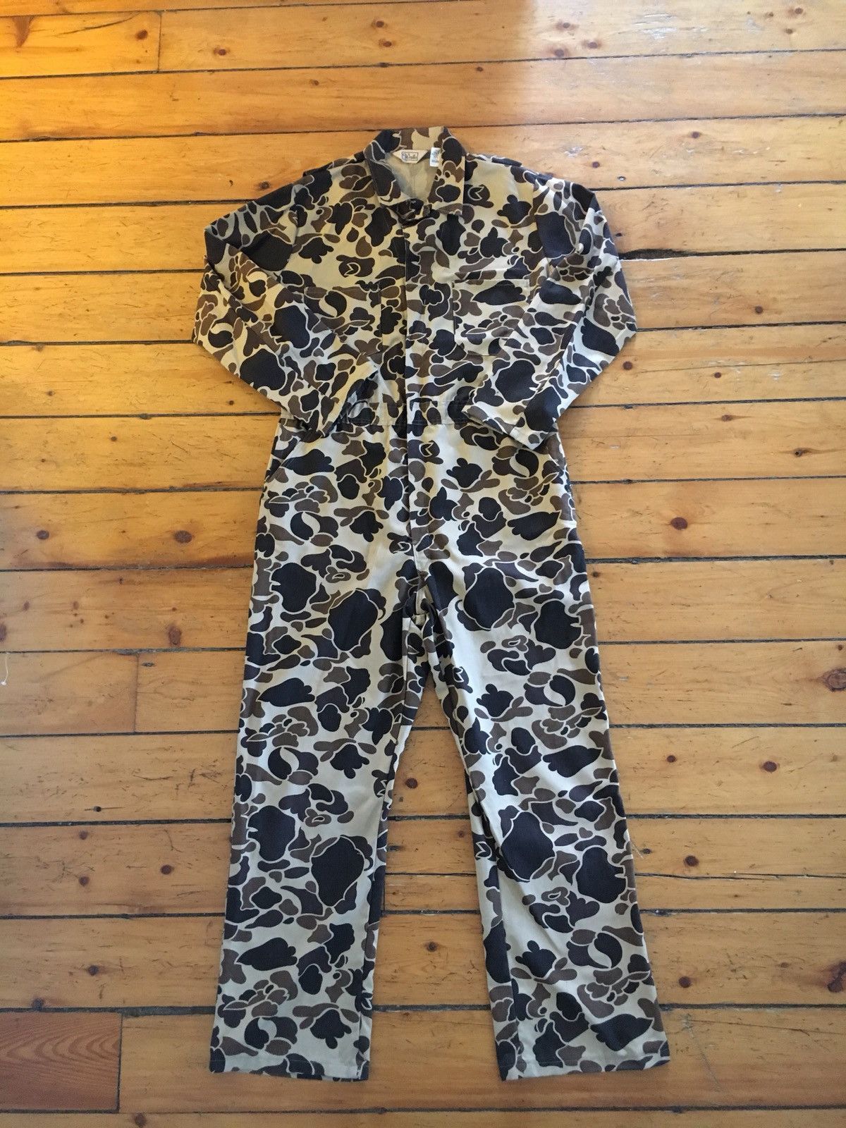 Vintage Vtg Walls🔥 Duck Camo Overall One Piece Hunting Bape USA Size US 31 - 2 Thumbnail