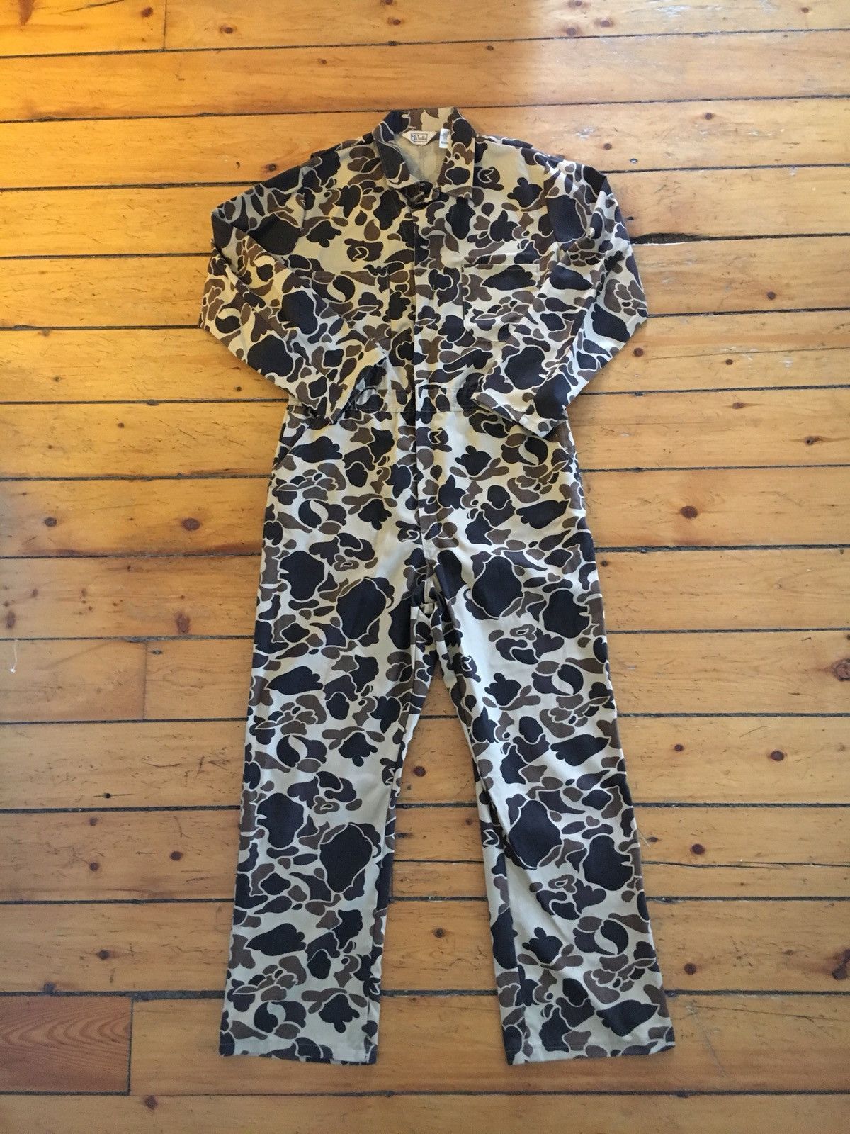 Vintage Vtg Walls🔥 Duck Camo Overall One Piece Hunting Bape USA Size US 31 - 1 Thumbnail