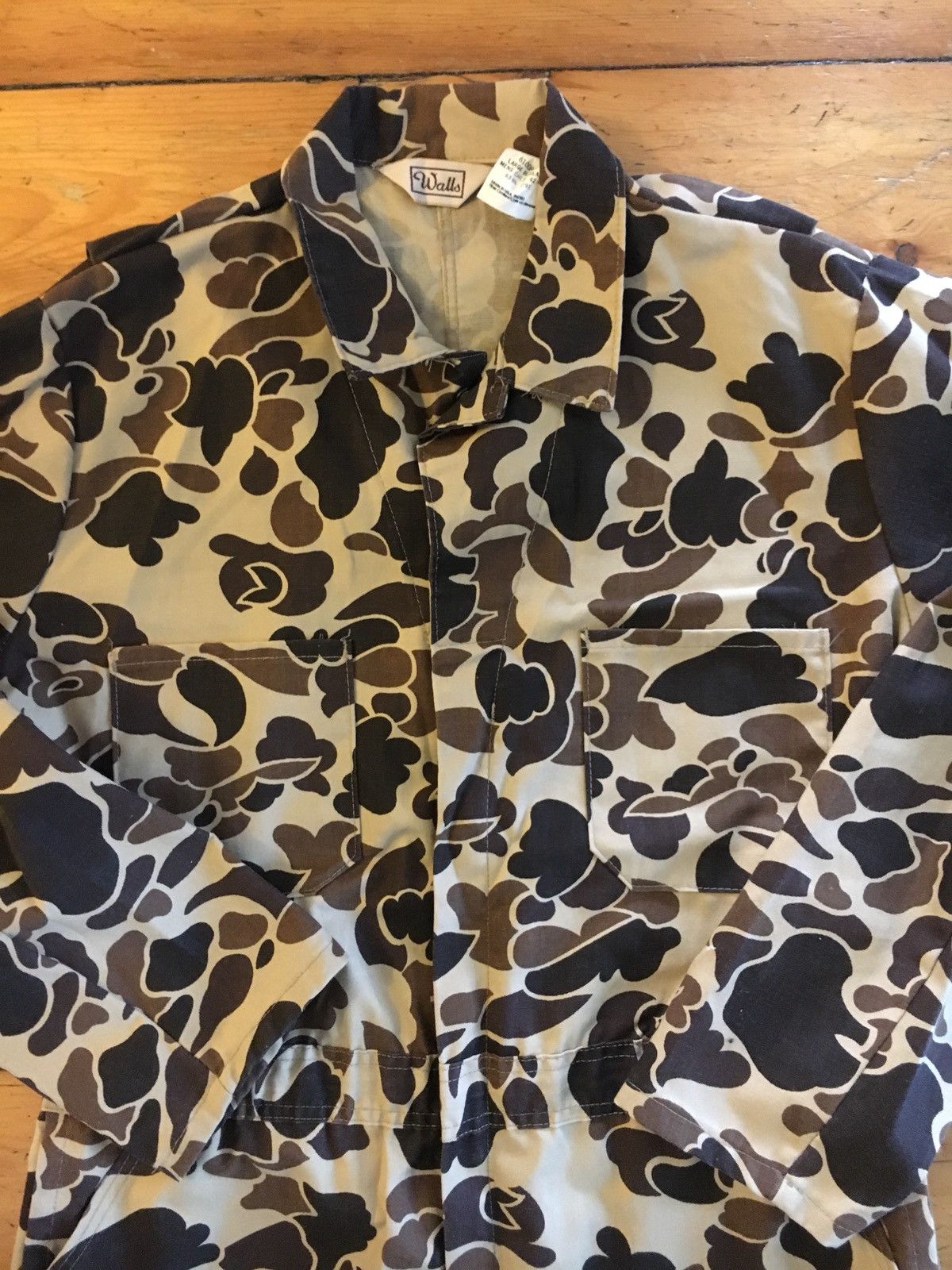 Vintage Vtg Walls🔥 Duck Camo Overall One Piece Hunting Bape USA Size US 31 - 3 Thumbnail