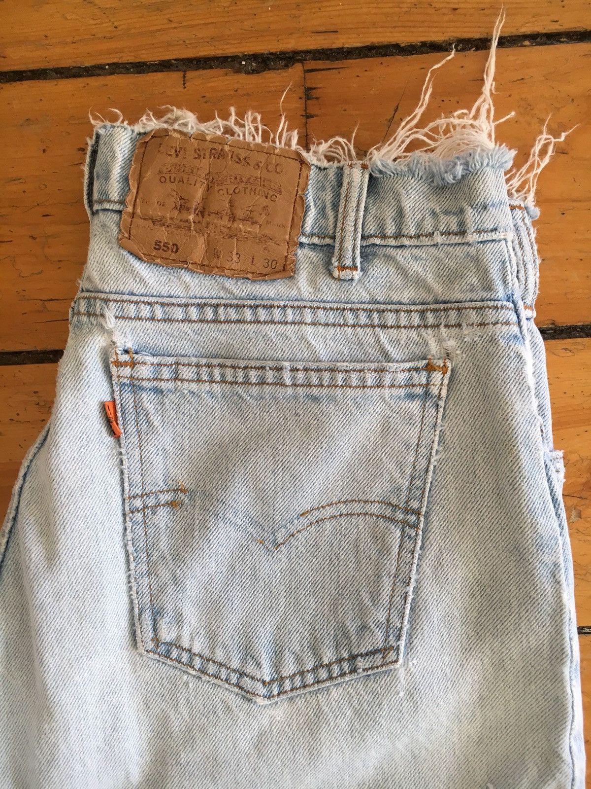 Levi's × Levi's Vintage Clothing × Vintage Vtg 80s🔥 550 RARE Orange Tag USA MADE 560 33x30 Size US 33 - 4 Thumbnail