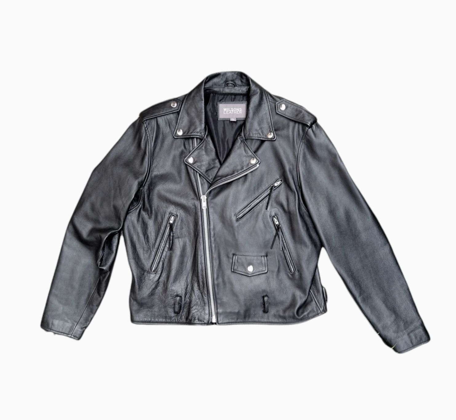 Wilsons Leather Wilson Leather Motorcycle Jacket Biker Black XL Size US XL / EU 56 / 4 - 1 Thumbnail