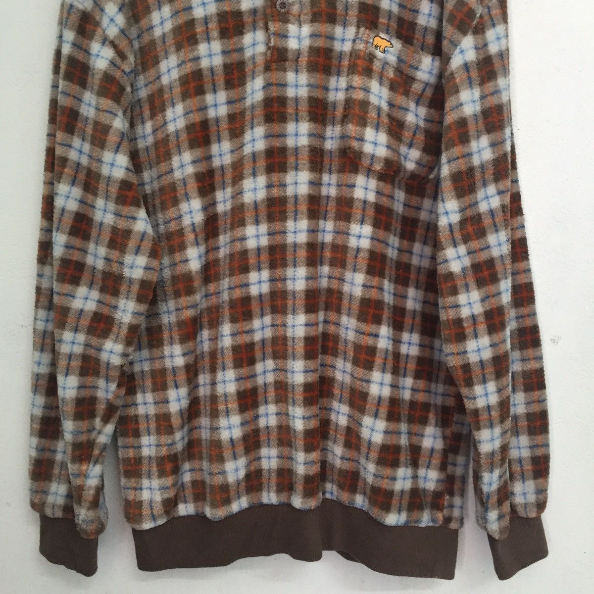 Golden Bear Checkered Golden Bear Fleece Button Sweater/Sweatshirt Size US L / EU 52-54 / 3 - 3 Thumbnail