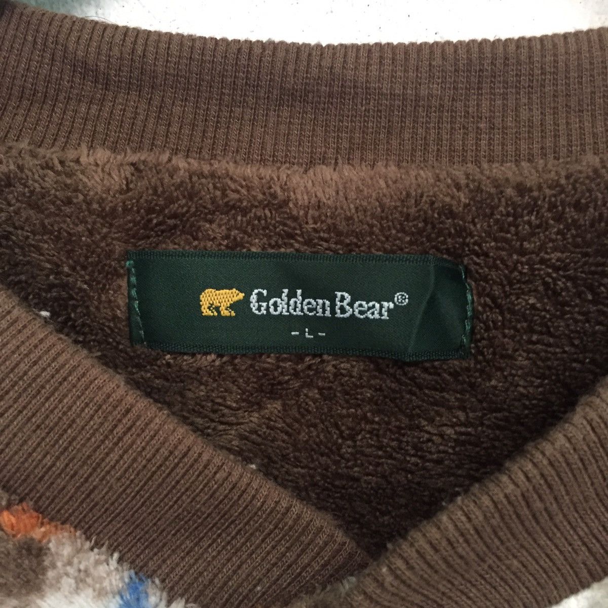 Golden Bear Checkered Golden Bear Fleece Button Sweater/Sweatshirt Size US L / EU 52-54 / 3 - 4 Thumbnail