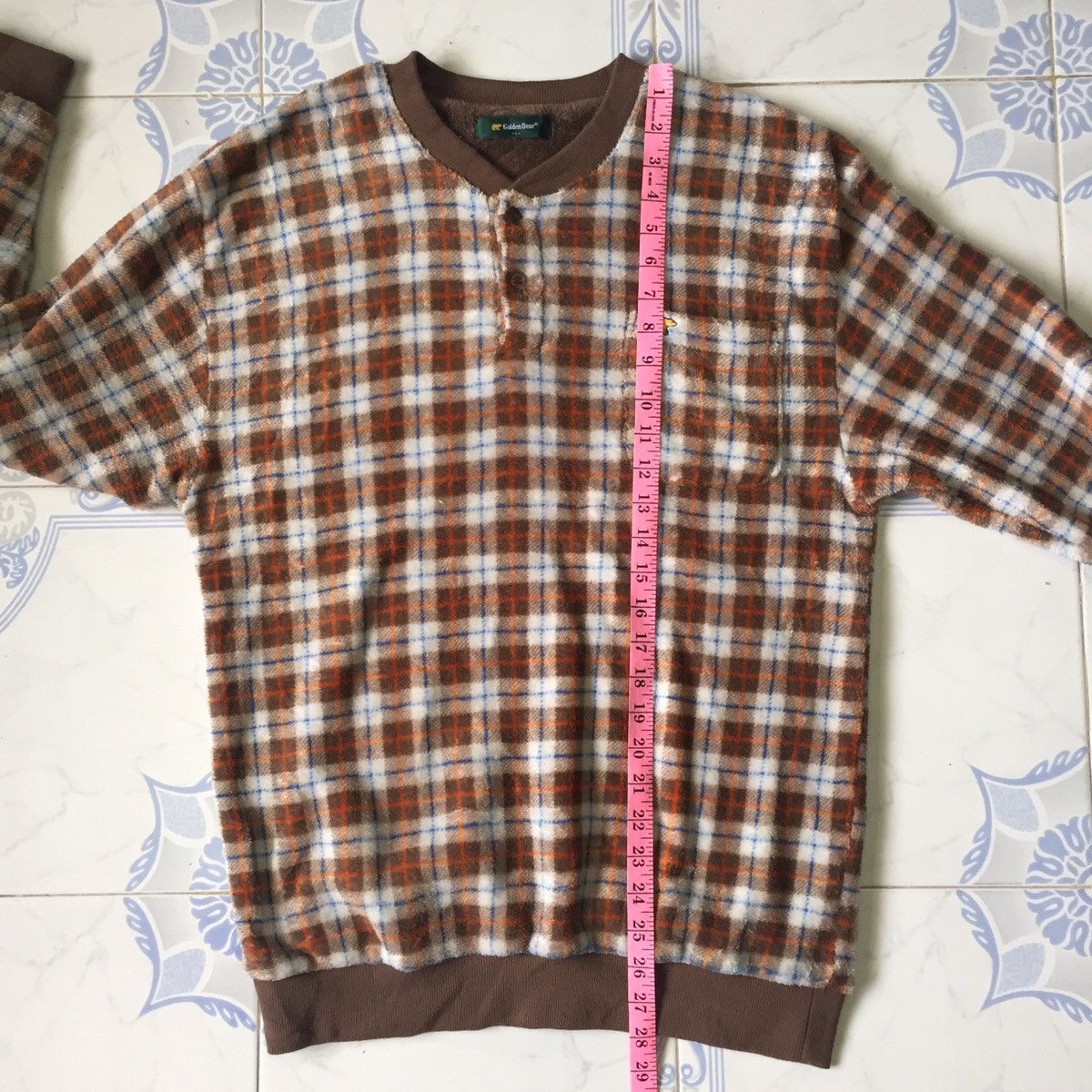 Golden Bear Checkered Golden Bear Fleece Button Sweater/Sweatshirt Size US L / EU 52-54 / 3 - 15 Thumbnail
