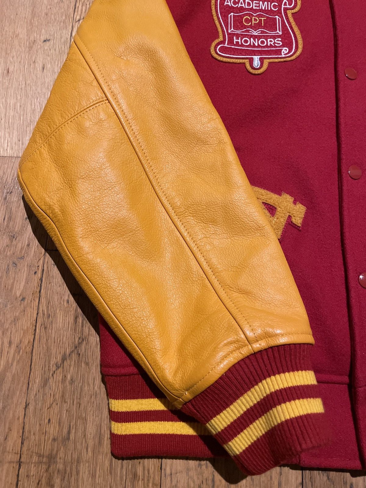Supreme Supreme Team Team Varsity Jacket Red / Yellow Size Medium Size US M / EU 48-50 / 2 - 4 Thumbnail