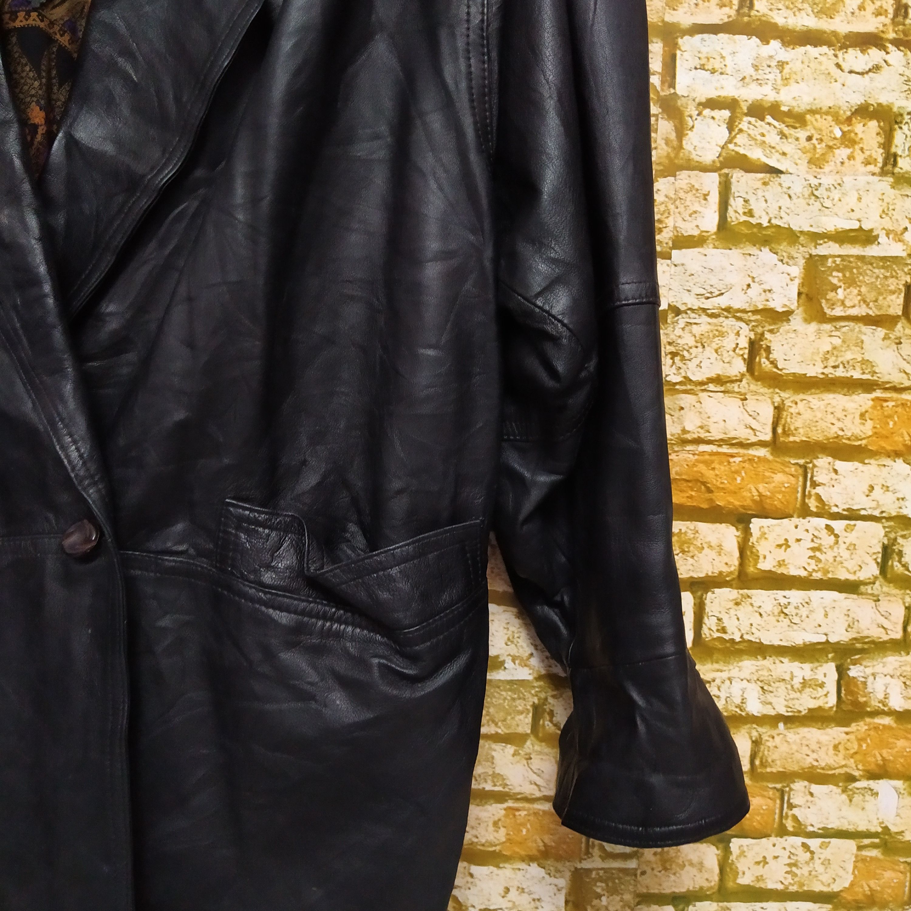 Sergio Tacchini VTG ST by SERGIO TACHHINI LEATHER JACKET (D506) Size US L / EU 52-54 / 3 - 2 Thumbnail