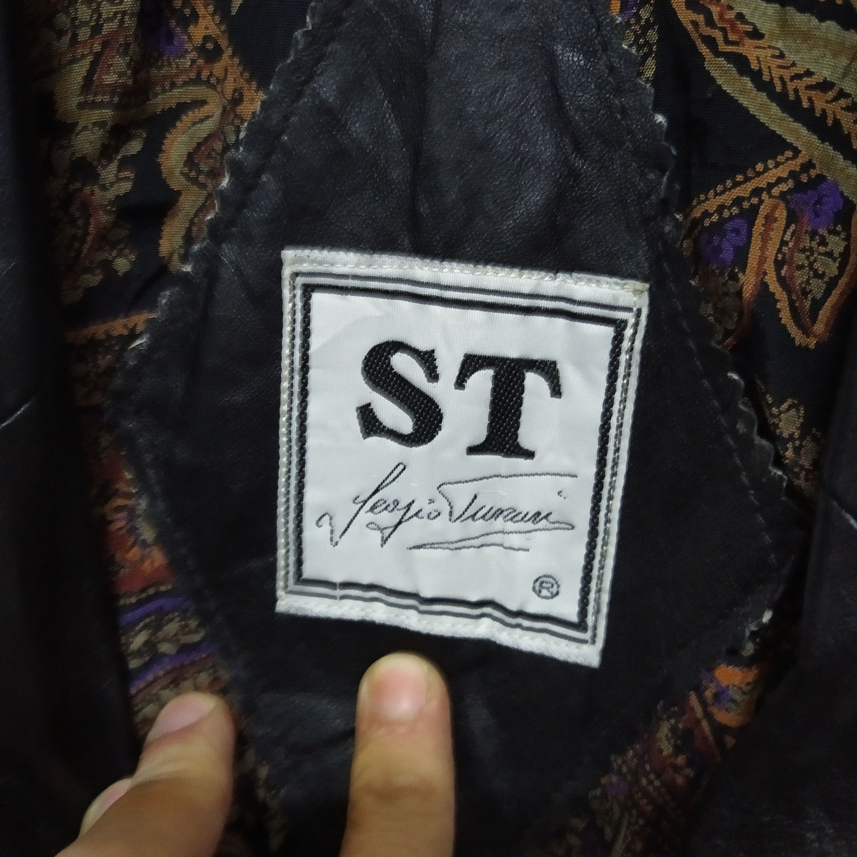 Sergio Tacchini VTG ST by SERGIO TACHHINI LEATHER JACKET (D506) Size US L / EU 52-54 / 3 - 4 Thumbnail