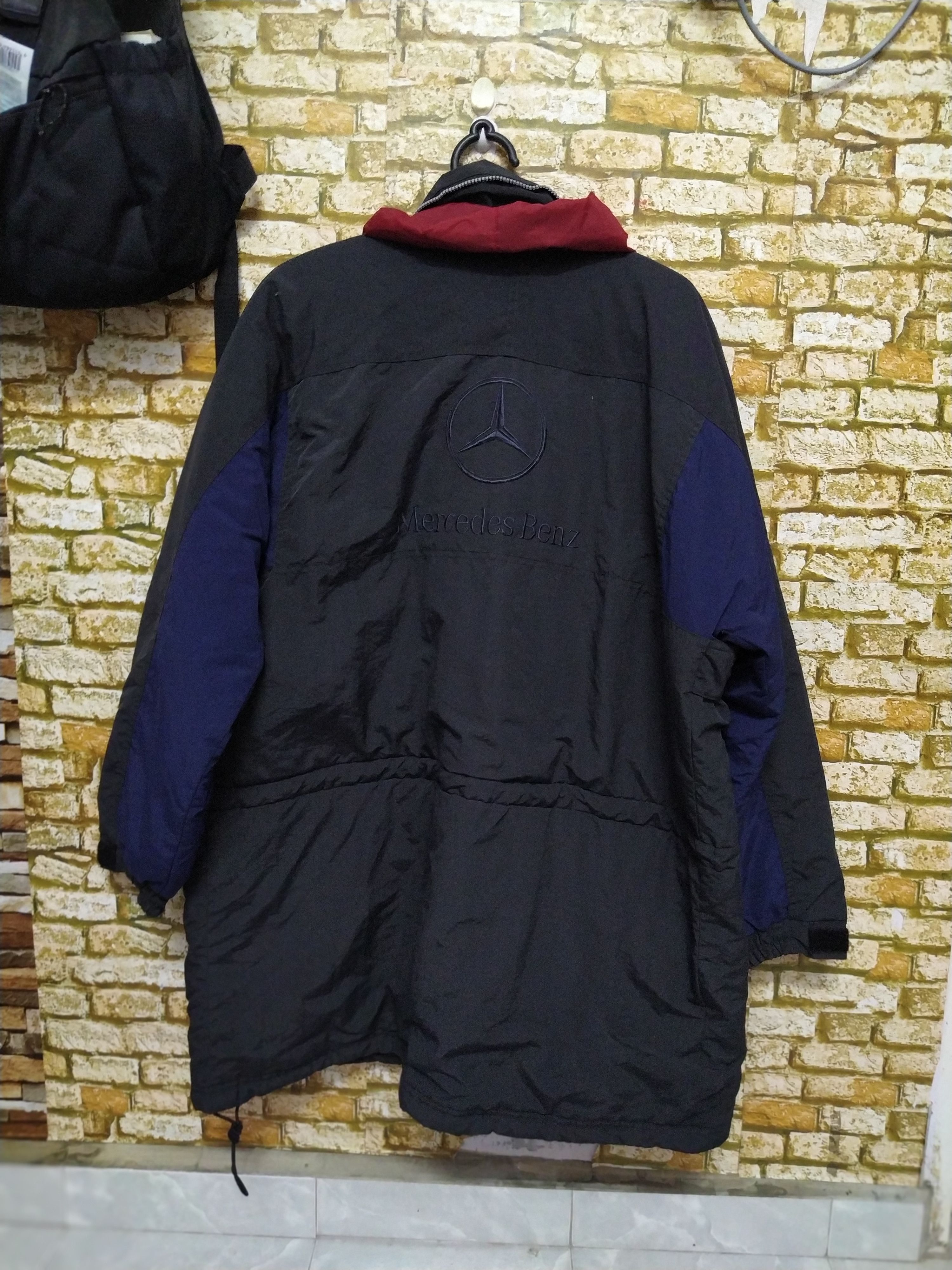 Mercedes-Benz × Vintage 90s MERCEDES BENZ EMBROIDERRED PUFFLE LONG JACKET (D507) Size US L / EU 52-54 / 3 - 1 Thumbnail