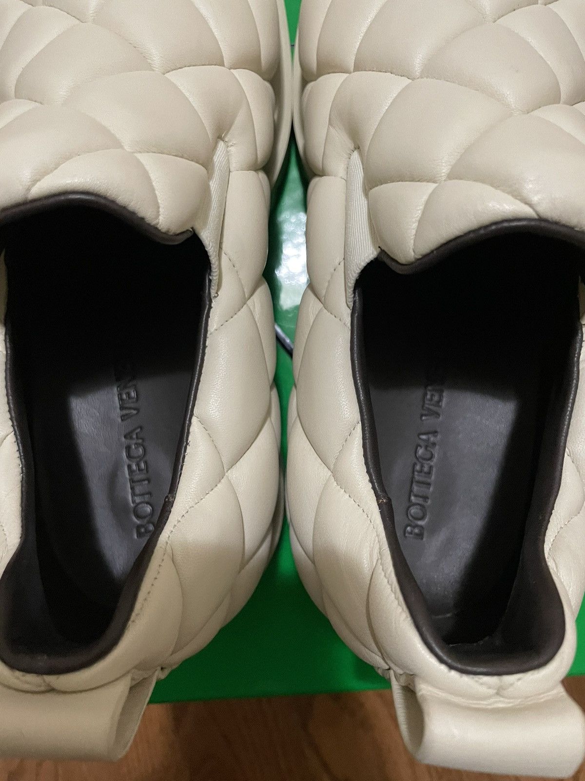 Bottega Veneta Bottega Venetta Quilted Lambskin Mule Wax Size US 10 / EU 43 - 8 Thumbnail