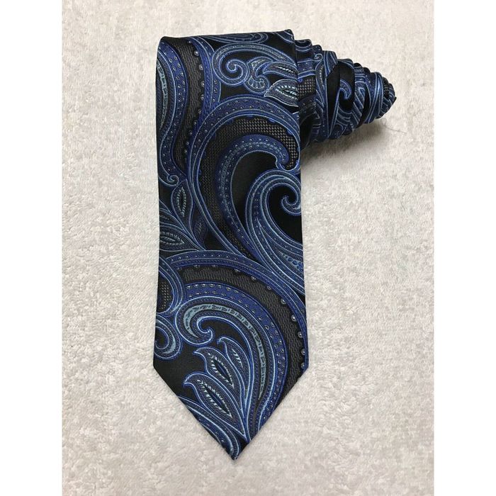 Croft Barrow Croft And Barrow Blue Paisley Novelty Tie Necktie